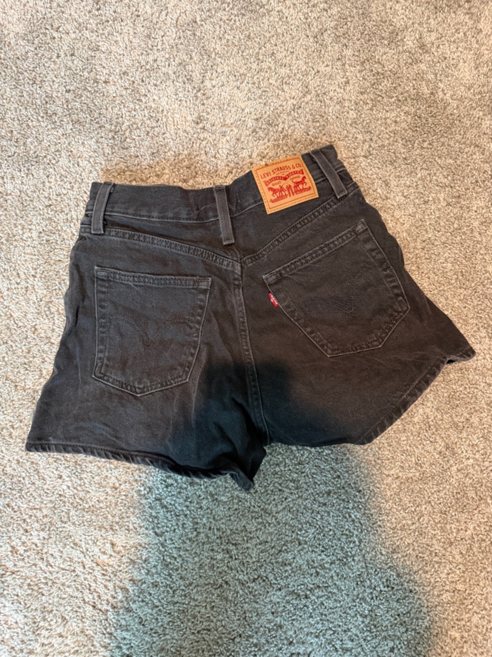 Levi's Black High-Waist Denim Shorts - Picture 3 of 3